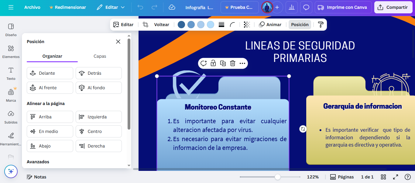 Mostrando efectos y herramientas avanzadas de Canva