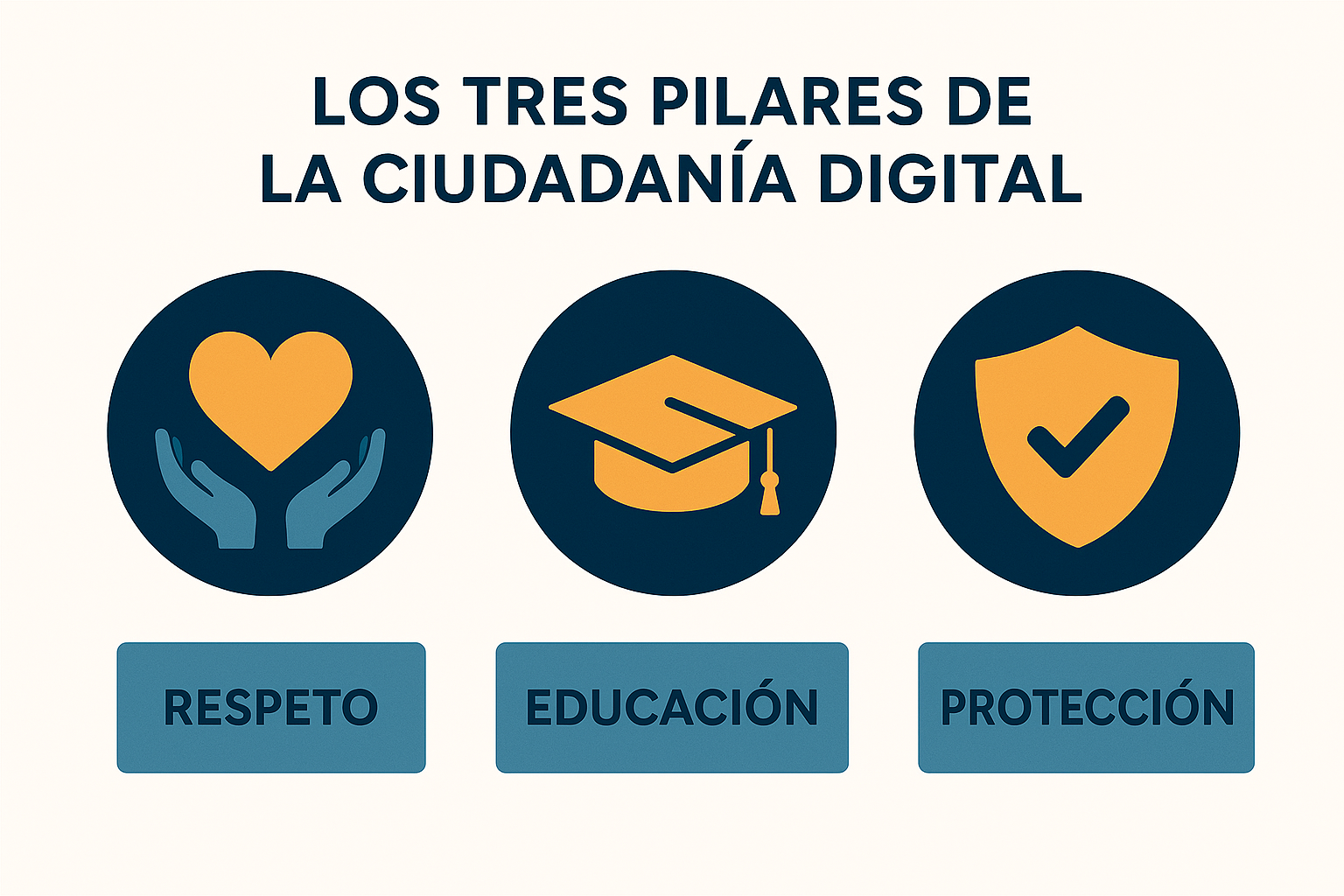 Los tres pilares de la ciudadanía digital: respeto, educación y protección