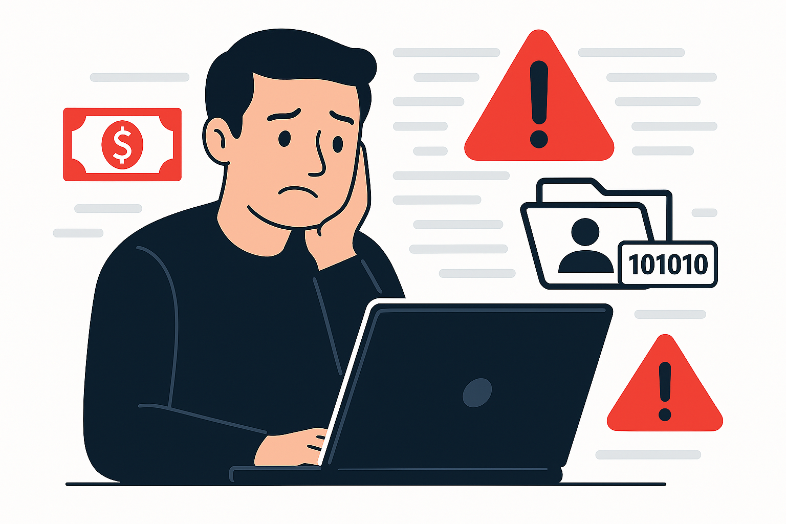 Imagen que muestre las consecuencias de una brecha de seguridad