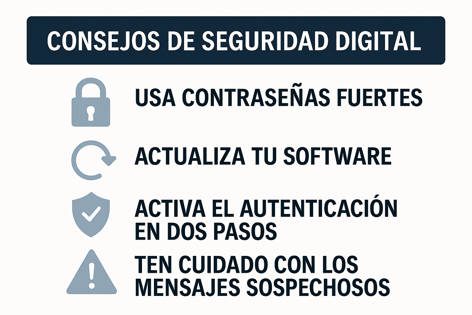 Infografía con consejos de seguridad digital