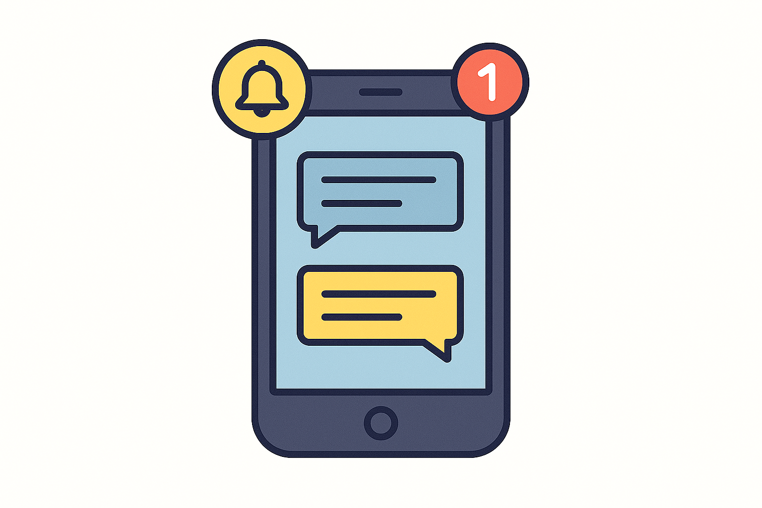 Smartphone recibiendo notificaciones