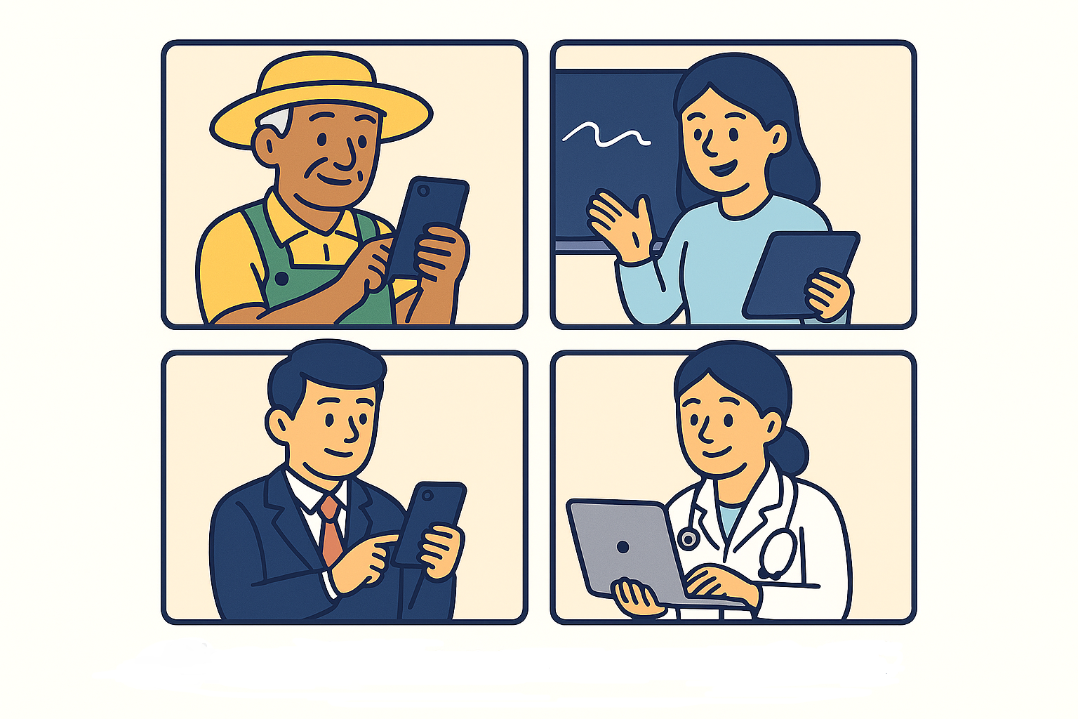 Diversidad de personas usando TIC